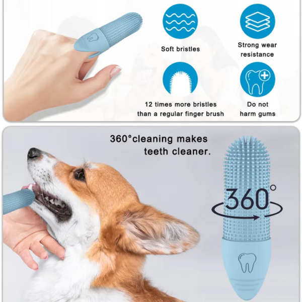 Pet Silicone Finger Toothbrush - Image 3