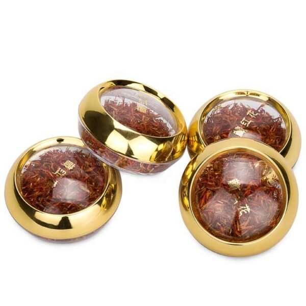 Round saffron containe